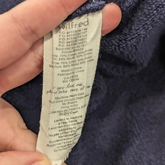 Wilfred Aritzia Plum Purple Diderot Cocoon Rhinestone Cardigan Sweater XXSmall - Picture 2 of 7